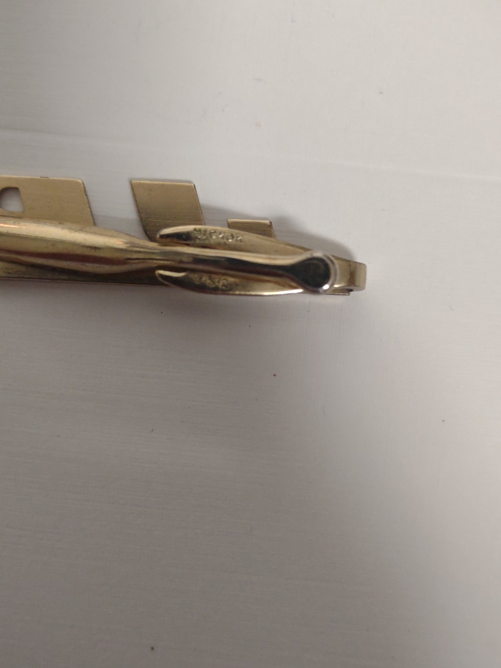 Hickok Gold 'JBS' Letter Tie Clip - Picture 3 of 3